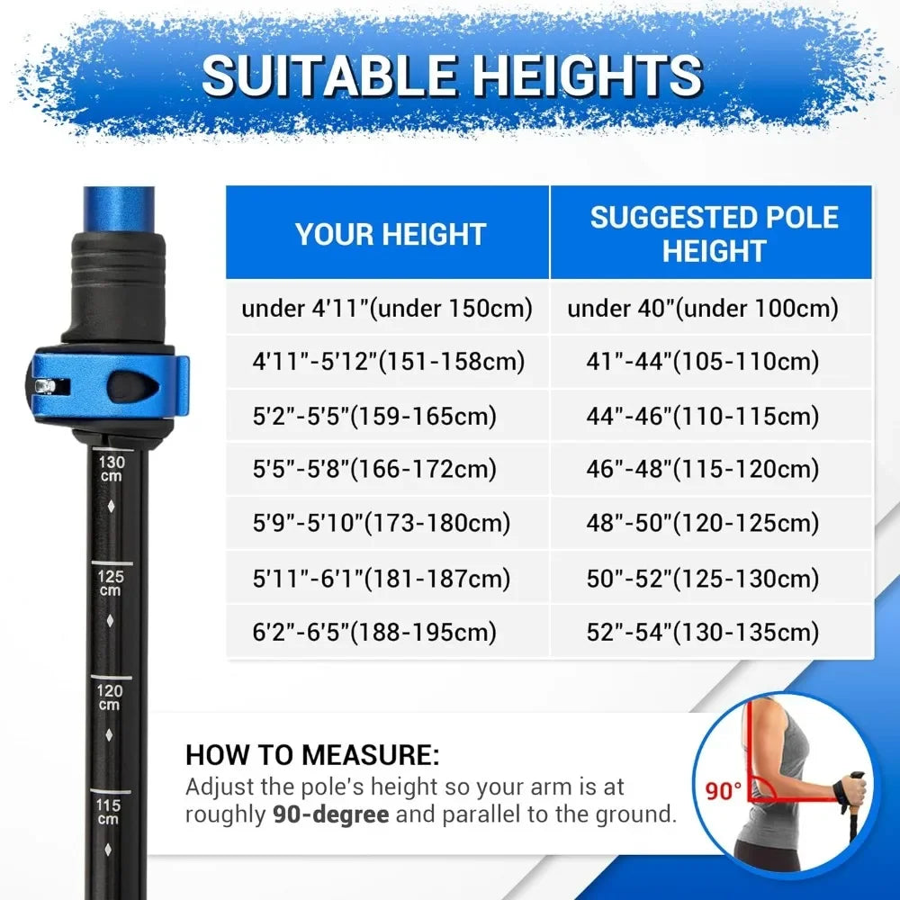 Lightweight Trekking Poles for Hiking/Walking